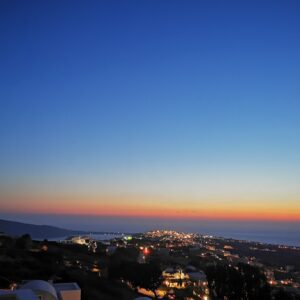 Puesta de sol en Santorini
