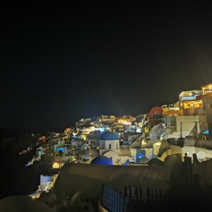 La noche de Santorini