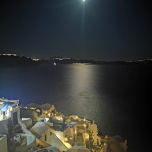 La noche en Oia, Santorini