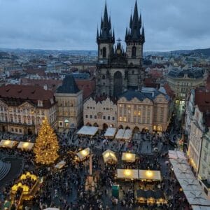 navidad en praga plaza de la ciudad vieja