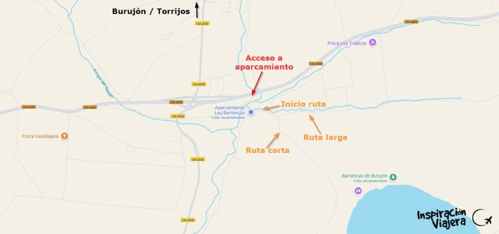 Cómo llegar a las Barrancas de Burujón