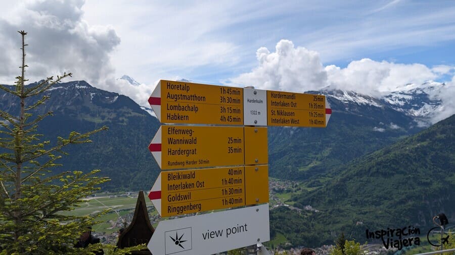rutas de senderismo desde Harder Kulm