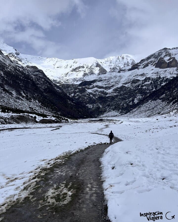 Llanos de la Larri nevados