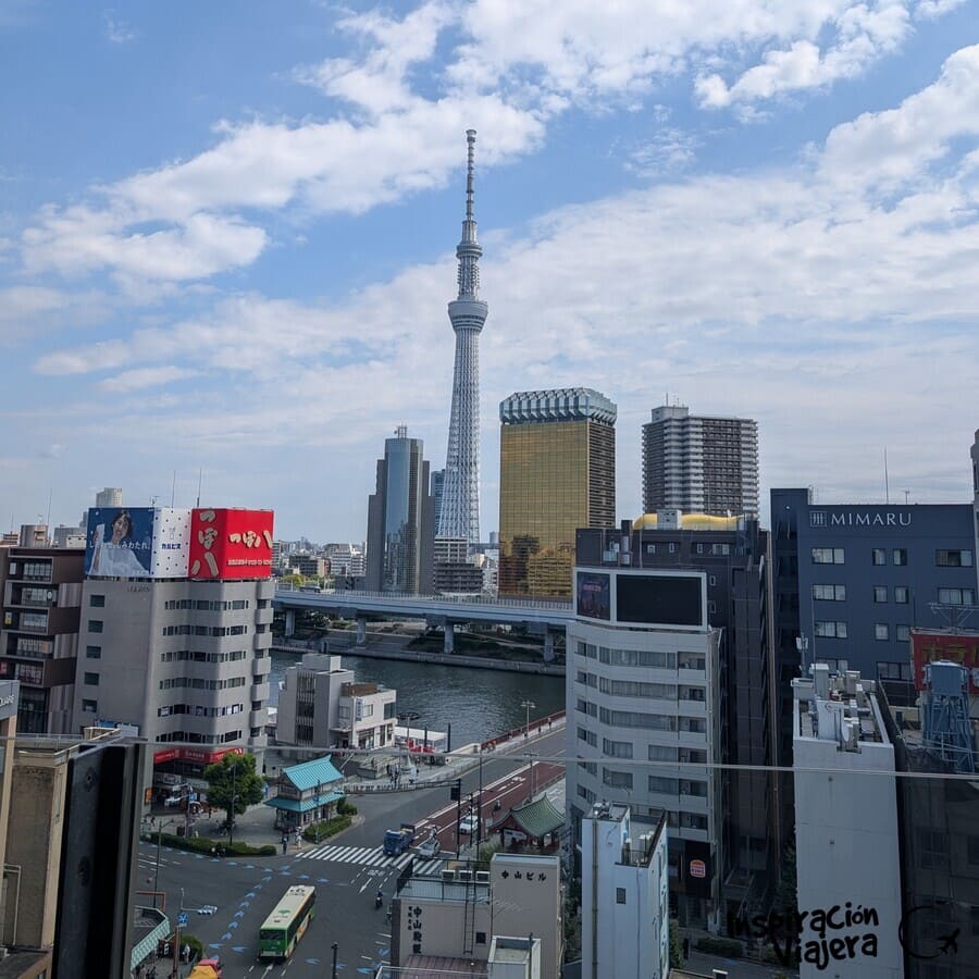 Vistas desde el mirador de Asakusa al Tokyo Skytree