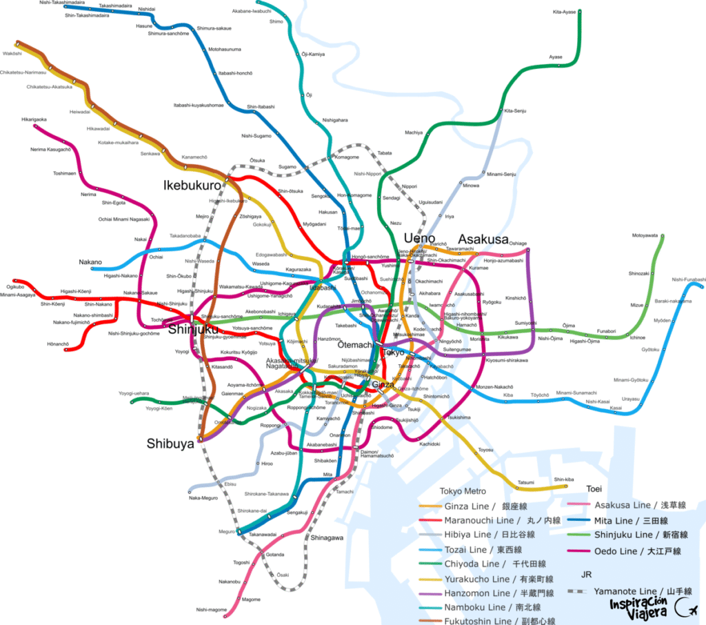 Mapa del Metro de Tokio
