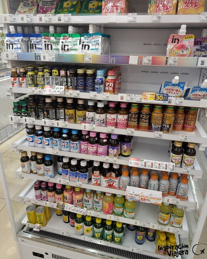Bebidas funcionales de konbini Japón