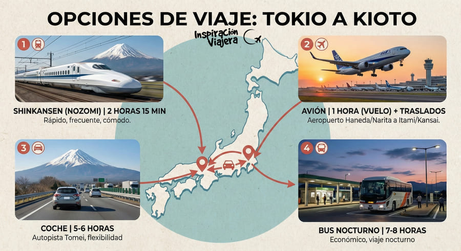 Cómo ir de Kioto a Tokio