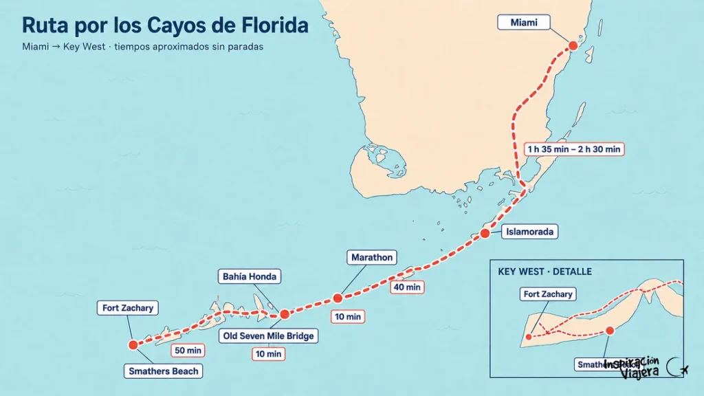 Ruta por los Cayos de Florida desde Miami