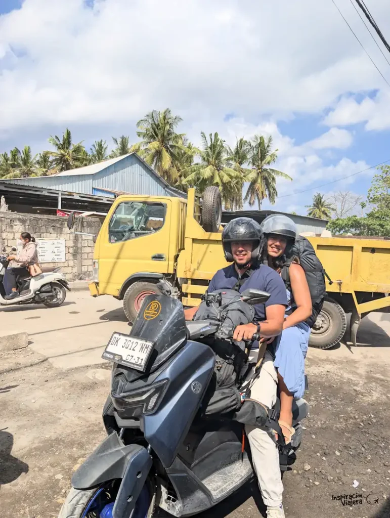 Nuestra moto de alquiler en Nusa Penida